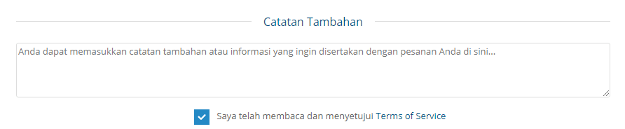 Pengisian catatan tambahan