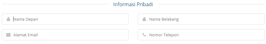 Tampilan Informasi pribadi