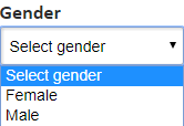 Pilih gender di AOL