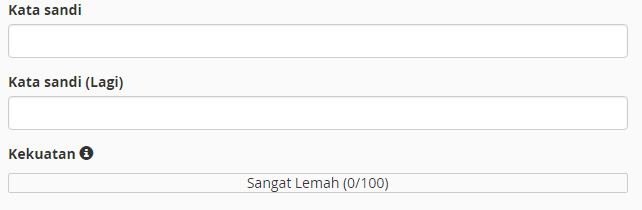 Masukan password untuk email