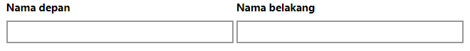 Form pengisian nama di Outlook