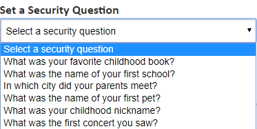 Isi pertanyaan keamanan AOL
