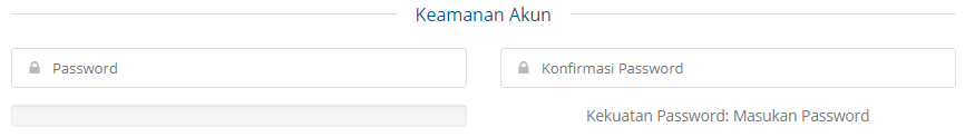 Masukan password untuk keamanan akun