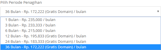 Pilih periode penagihan